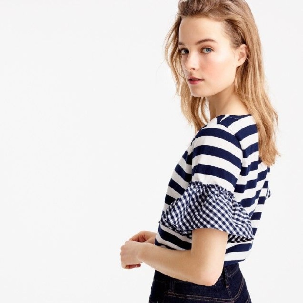 J. Crew Ruffle-sleeve top - Picture 3 of 5